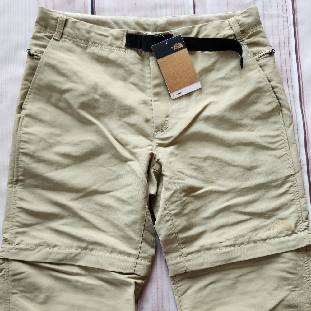 NWT North Face "Paramount Trail Convertible Hiking Pants" Twill Beige, Size 34 - Picture 3 of 12